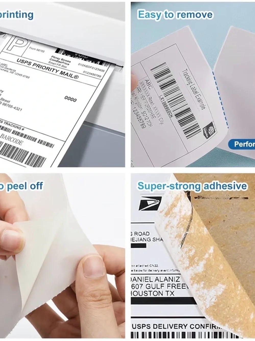 New Sticker Thermal Shipping Labels Pack of 500 4x6 Waterproof Strong Adhesive